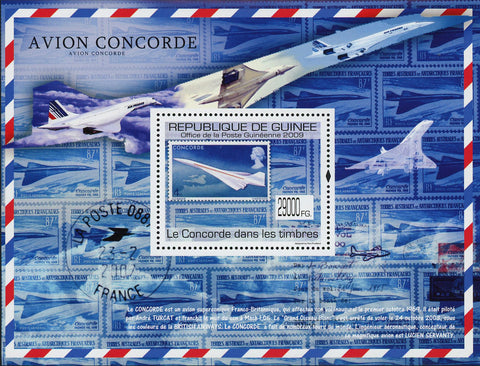 Airplane Stamp Concorde France Transportation Aviation Souvenir Sheet MNH