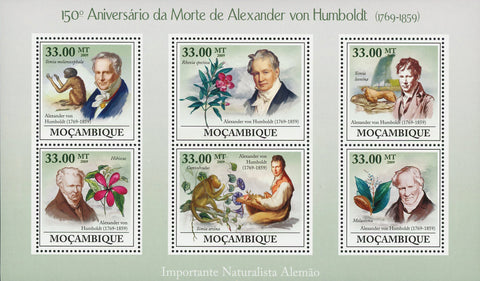 Naturalist Stamp Alexander von Humboldt Explorer Naturalists Souvenir Sheet of 6