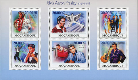 Elvis Presley Stamp Famous People Artist Singer Souvenir Sheet of 6 MNH