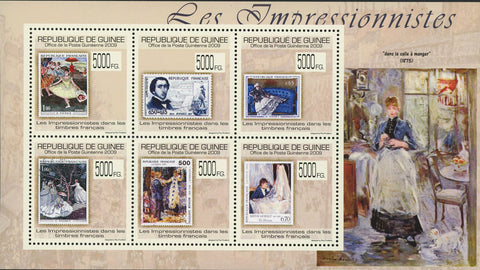 Impressionists Stamp Painter Art France Artist Souvenir Sheet of 6 MNH