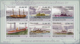 Maritime Transportation Stamp Ship World War WW2 WW1 Ocean Souvenir Sheet of 6 M