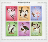 Seabird Stamp Bird Sea Marine Fauna Souvenir Sheet of 6 MNH