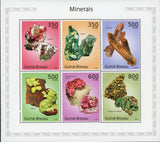 Minerals Stamp Adamite Elbaite Variscite Souvenir Sheet of 6 MNH