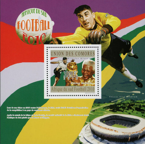 Soccer Stamp Sport South Africa Nelson Mandela Miroslav Klose Souvenir Sheet MNH