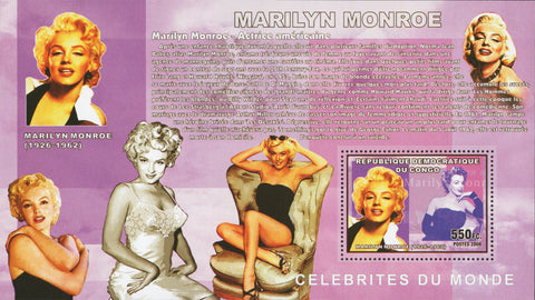 Marilyn Monroe Stamp Actress Movies Souvenir Sheet Mint NH