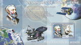Jules Verne Stamp Books Space Satellite Earth Souvenir Sheet Mint NH