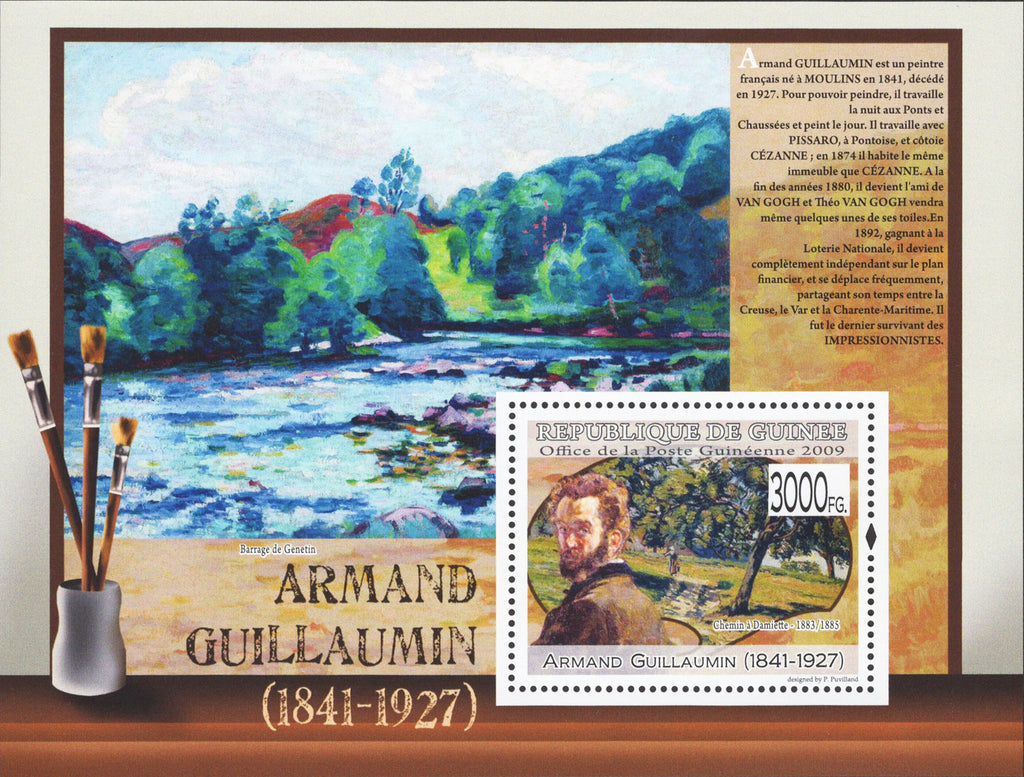 Famous Painter Armand Guillaumin Landscape Souvenir Sheet Mint NH