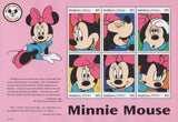 Minnie Mouse Stamp Cartoon Disney Mickey Souvenir Sheet of 6 Stamps Mint NH