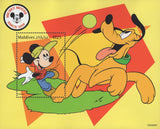 Disney Stamp Pluto Mickey Mouse Cartoon Souvenir Sheet Mint NH