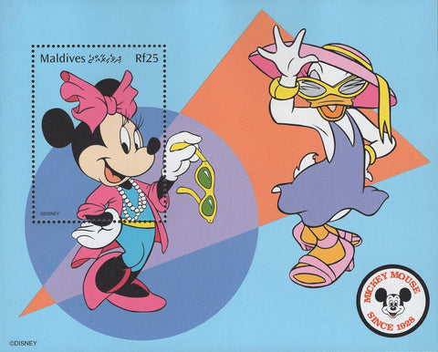 Minnie Stamp Mouse Daisy Duck Summer Disney Cartoon Souvenir Sheet Mint NH