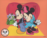 Disney Stamp Mickey Minnie Love Heart Valentine Lovers Souvenir Sheet Mint NH