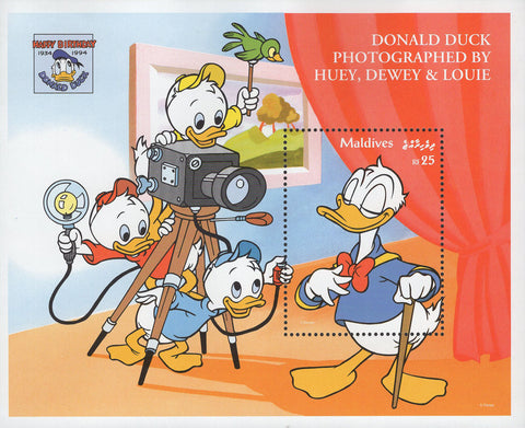 Donald Duck Stamp Disney Photographed Huey Dewey Louie Souvenir Sheet Mint NH