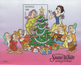 Guyana Snow White and The Seven Dwarfs Christmas Disney Souvenir Sheet MNH