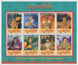 Guyana Disney Pocahontas Film's Characters Souvenir Sheet of 8 Stamps MNH