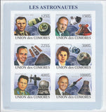 Astronauts Satellite Capsules Moon Space Imperforated Souvenir Sheet of
