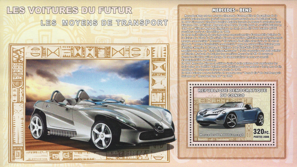 Future Cars Exclusive Mercedes-Benz Luxury Concept SLA800 Sov. Sheet MNH