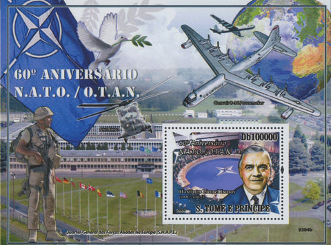NATO Stamp OTAN Military Anniversary Europe Souvenir Sheet MNH