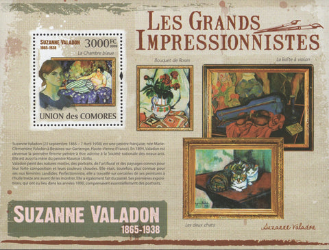 Famous Impressionists Suzanne Valadon Souvenir Sheet Mint NH
