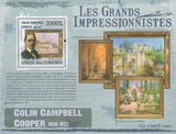 Famous Impressionist Colin Campbell Cooper Souvenir Sheet Mint NH