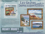 Famous Impressionist Henry Moret Painter Souvenir Sheet Mint NH