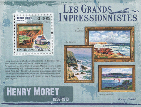 Famous Impressionist Henry Moret Painter Souvenir Sheet Mint NH