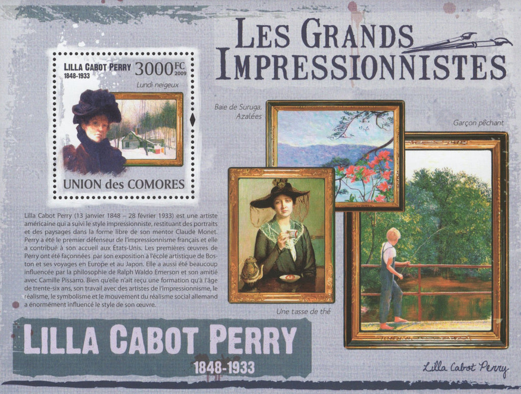 Famous Impressionist Lilla Cabot Perry Souvenir Sheet MNH