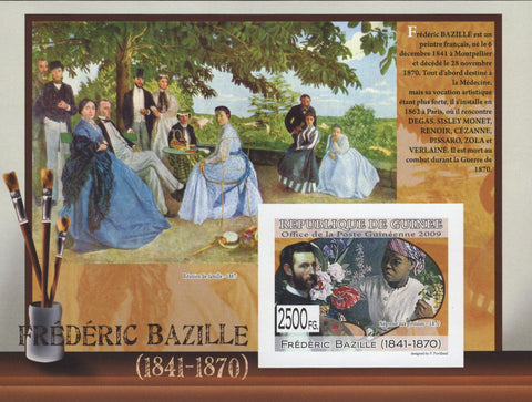 Famous Painter Frederic Bazille Imperforated Souvenir Sheet MNH