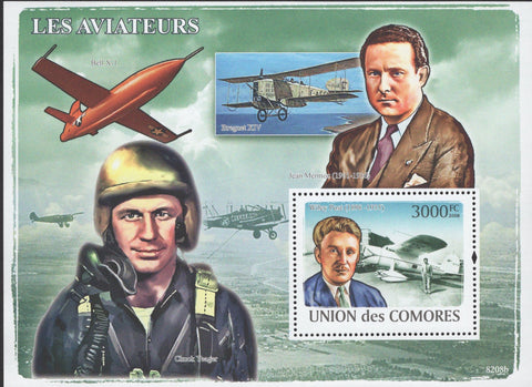 Airmen Pilots Airplane Souvenir Sheet Mint NH