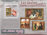 Impressionist Luis Jimenez Aranda Souvenir Sheet MNH