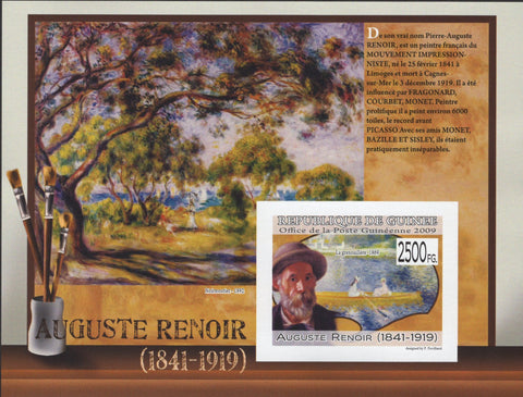 Auguste Renoir Painter Art Imperforated Souvenir Sheet MNH