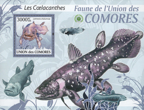 Coelacanth Fauna Fish Souvenir Sheet Mint NH