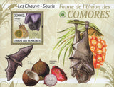 Bats Fruits Coconut Souvenir Sheet Mint NH