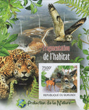 Habitat Fragmentation Owl Panther Deer Imperforated Sov. Sheet MNH