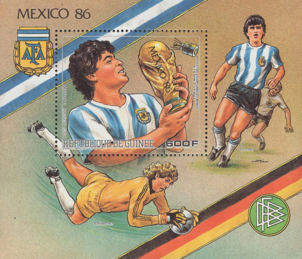 Mexico Soccer World Cup AFA Argentine Sov. Sheet Mint NH
