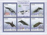 Marine Fauna Whales Ocean Sov. Sheet of 5 Stamps MNH
