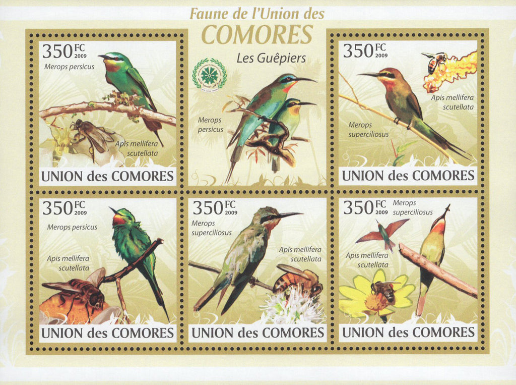 Bee-Eater Stamp Fauna Bird Sov. Sheet of 5 Stamps MNH
