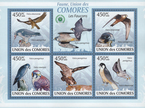 Hawks Stamp Fauna Birds Fly Sov. Sheet of 5 Stamps MNH