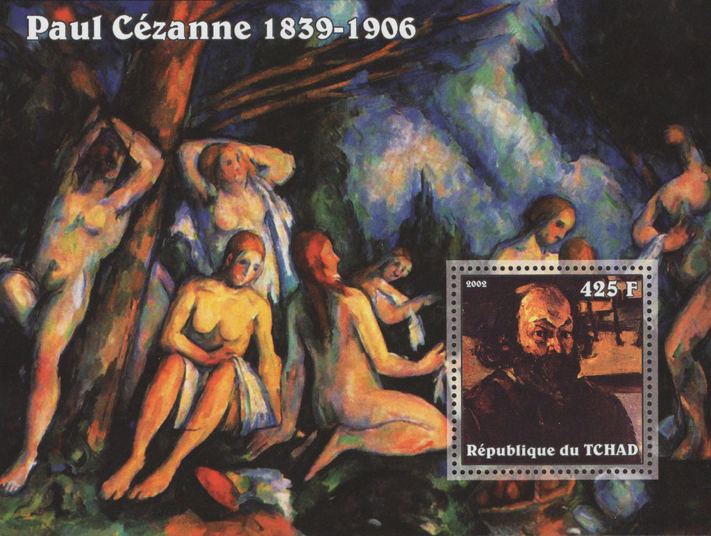 Paul Cezanne Famous Painter Women Trees Souvenir Sheet MNH