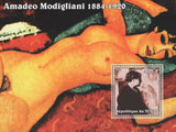 Famous Painter Amadeo Modigliani Realist Souvenir Sheet Mint NH