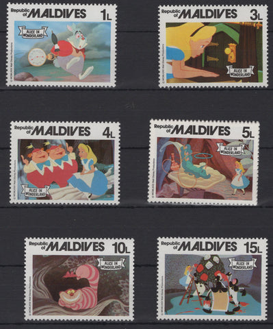 Disney Stamp Alice in Wonderland Animation Cartoon Serie Set of 6 Stamps Mint NH