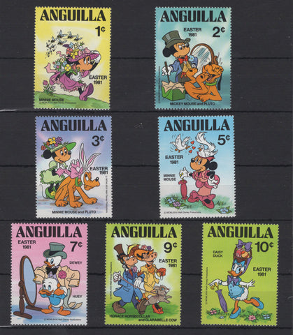 Disney Stamps Easter 1981 Serie Set of 7 Stamps Mint NH