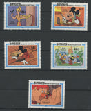 Disney Stamps Mickey and The Beanstalk Serie Set of 5 Stamps Mint NH