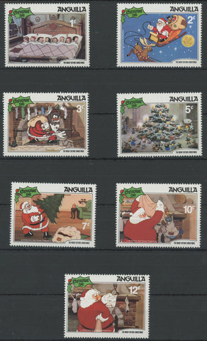 Disney Stamps The Night Before Christmas Serie Set of 7 Stamps Mint NH