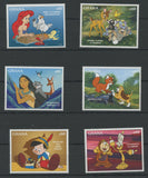 Ghana Disney Stamps Popular Cartoon Movies Serie Set of 6 Stamps Mint NH