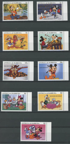 Disney Stamps Boxing, Ice cream, Dinner, Chess Serie Set of 9 Stamps MNH