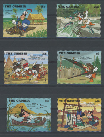 Disney Stamps Tribe Donald Mickey Serie Set of 6 Stamps Mint NH