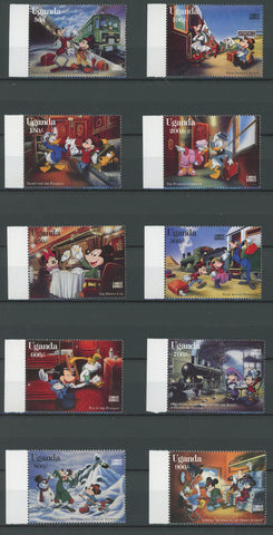 Disney Stamps Orient Express Train Serie Set of 10 Stamps Mint NH