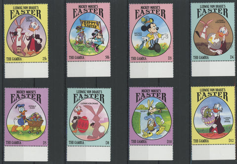 Disney Stamps Mickey Mouse's Easter Serie Set of 8 Stamps Mint NH