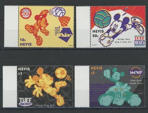 Disney Stamps Mickey Playing Sports Serie Set of 4 Stamps Mint NH