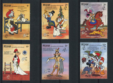 Disney Stamps French Revolution Liberty Tree Serie Set of 6 Stamps Mint NH